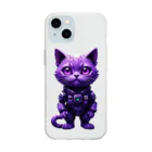 メロンパン猫の宇宙に連れてってくれる猫 Soft Clear Smartphone Case