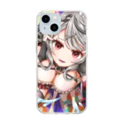 クリームソーダのカラースプラッシュサカマタ！ Soft Clear Smartphone Case