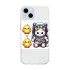 ichi_cocoのスペースキティ Soft Clear Smartphone Case