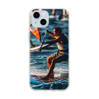 AQUAMETAVERSEのsupとwindsurfingレース　エンジェル717 2065 Soft Clear Smartphone Case