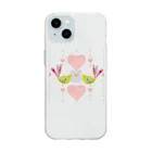 R's Market コトリちゃんのラブラブなツインのことりちゃん Soft Clear Smartphone Case