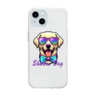 Shades DOGのラブラドールレトリーバー（A） Soft Clear Smartphone Case