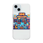 GIRLの可愛いレトロなゲームセンター Soft Clear Smartphone Case