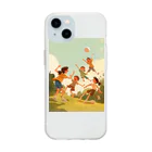 AQUAMETAVERSEの楽しそうな子供たち Soft Clear Smartphone Case