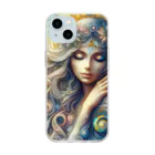 momoart8888の天使👼💖　エンジェル  Soft Clear Smartphone Case