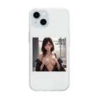 neko_28の手ブラ美女 Soft Clear Smartphone Case