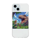 AQUAMETAVERSEの恐竜と少年　なでしこ1478 Soft Clear Smartphone Case