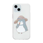 ゆずぷるの夏のペンギンさん（雑貨） Soft Clear Smartphone Case