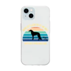 dreamy-designのわんちゃん　ボルゾイ Soft Clear Smartphone Case