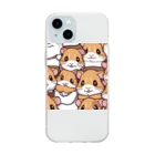 kw400037のかわいいハムスター Soft Clear Smartphone Case