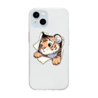 senseCtrlSの飛び出せ！とらおくん！ Soft Clear Smartphone Case