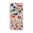 CHIBE86のフォークアート Soft Clear Smartphone Case