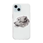 kuro-worldのユキヒョウ Soft Clear Smartphone Case