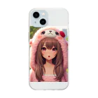 JAPAN THE HEROの着ぐるみ女子かぱちゃん💕 Soft Clear Smartphone Case