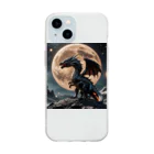 幻想都市の月のドラゴン Soft Clear Smartphone Case