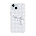 ふわぽこにゃんにゃんSHOP☁️🫧SUZURI支店のばんばんばん♪ゆめかわミニ銃 Soft Clear Smartphone Case