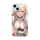 美少女学院の金髪美少女　七海ちゃん　制服 Soft Clear Smartphone Case