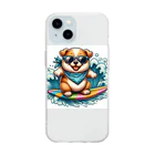 yasufumi yamamotoのサーフィンわんちゃん Soft Clear Smartphone Case