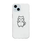 ゆるねこshopのお腹のでてる猫14 Soft Clear Smartphone Case