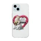 ZKBクエストSHOPのZOO BRIDE（アルパカ③） Soft Clear Smartphone Case