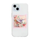 終わらない夢🌈のパステルカラーのハチドリ💞 Soft Clear Smartphone Case