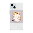 hide4591の太っちょ猫ボチャ！ Soft Clear Smartphone Case