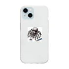 nandAのクモ柄 Soft Clear Smartphone Case