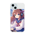 us shopのDJ GIRL Soft Clear Smartphone Case