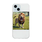 animalzのライオンの威風堂々とした姿が迫力満点！ Soft Clear Smartphone Case