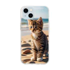 Activeの3D子猫 Soft Clear Smartphone Case