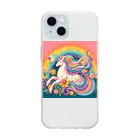 Kouki_shopのユニコーン Soft Clear Smartphone Case