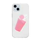 エルモのいろいろショップのマカロンフラッペ(背景透明タイプ) Soft Clear Smartphone Case