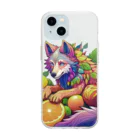 mogworl worksのGrimmit（Wolf） Soft Clear Smartphone Case