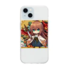 klkの武士 Soft Clear Smartphone Case