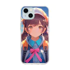 そこら辺の田中の春の冒険する女の子 Soft Clear Smartphone Case