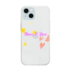 あすたんしょっぷのかわいいロゴふちなしver. Soft Clear Smartphone Case