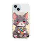 癒しの部屋🐾໒꒱のCutie cat❤︎ Soft Clear Smartphone Case