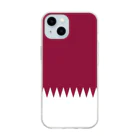 お絵かき屋さんのカタールの国旗 Soft Clear Smartphone Case