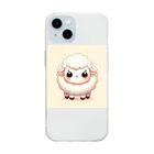 もふもふしたいの干支の羊ちゃん01 Soft Clear Smartphone Case