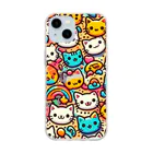 猫猫’ズのニャンとも猫まみれスマホケース【その3】 Soft Clear Smartphone Case