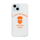 『NG （Niche・Gate）』ニッチゲート-- IN SUZURIのI GOT MY MIND SET ON YOU.(橙) Soft Clear Smartphone Case