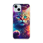 ねこ達と一緒のパーティーねこちゃん Soft Clear Smartphone Case