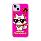 大江戸花火祭りのInari Fox Charm Magic～稲荷の狐4-2 Soft Clear Smartphone Case