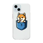 Chit-Chatのポケドッグ Soft Clear Smartphone Case