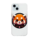 🐾風太🐾のステッカー風レッサーパンダ Soft Clear Smartphone Case