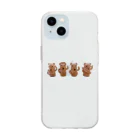 atelier_lapislazuliのくまはにわ４ Soft Clear Smartphone Case