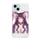 yos-1292583のねこニコばん Soft Clear Smartphone Case