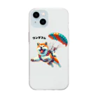 warasuの秋田犬のチャレンジ　１ Soft Clear Smartphone Case