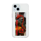 fling_shimizuの自由工房のDivine Red Dragon Seki Ryu　赤龍 Soft Clear Smartphone Case