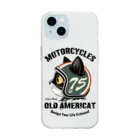 AckeeWolf Art ShopのOLD AMERICAT Soft Clear Smartphone Case